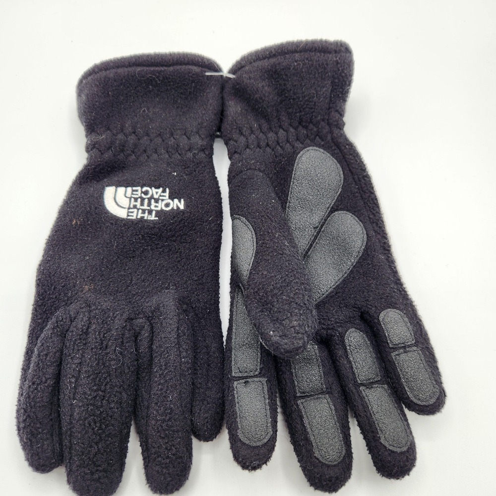 The North Face Denali Fleece Gloves Black Grip Palm Winter Outdoor Women's Small